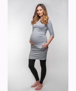 Teplákové tehotenské šaty Star