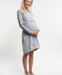 Teplákové tehotenské šaty na dojčenie 3v1